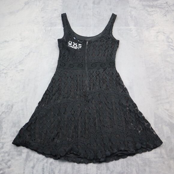 Cecico Dress Womens S Black Sleeveless Scoop Neck Polyester Lace Zip Tank Dress - Picture 13 of 16